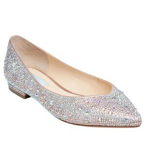 Glam! Betsey Johnson Women's Jude - Nude Satin - Size 9